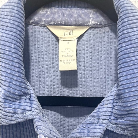 J. Jill corduroy 100% cotton Textured Light Blue Shirt S - Picture 2 of 8